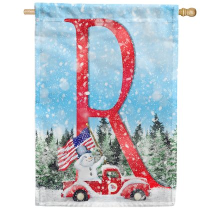 Stay Warm America Monogram House Flag