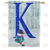 Just Keep Shovelin' Monogram House Flag