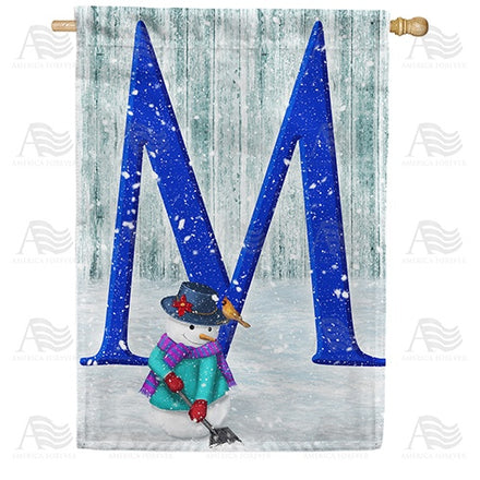 Just Keep Shovelin' Monogram House Flag