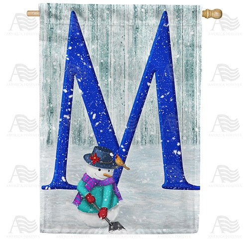 Just Keep Shovelin' Monogram House Flag