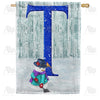 Just Keep Shovelin' Monogram House Flag