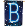 New Year Starlight Monogram House Flag