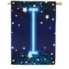 New Year Starlight Monogram House Flag