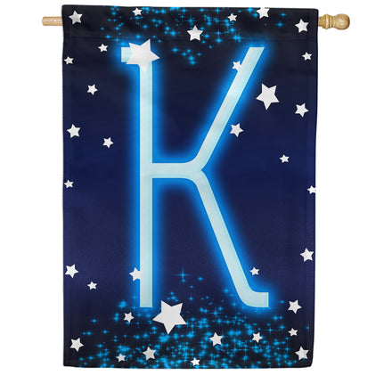 New Year Starlight Monogram House Flag