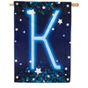 New Year Starlight Monogram House Flag