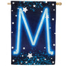 New Year Starlight Monogram House Flag