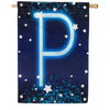 New Year Starlight Monogram House Flag