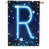 New Year Starlight Monogram House Flag