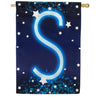 New Year Starlight Monogram House Flag