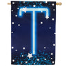 New Year Starlight Monogram House Flag