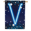 New Year Starlight Monogram House Flag