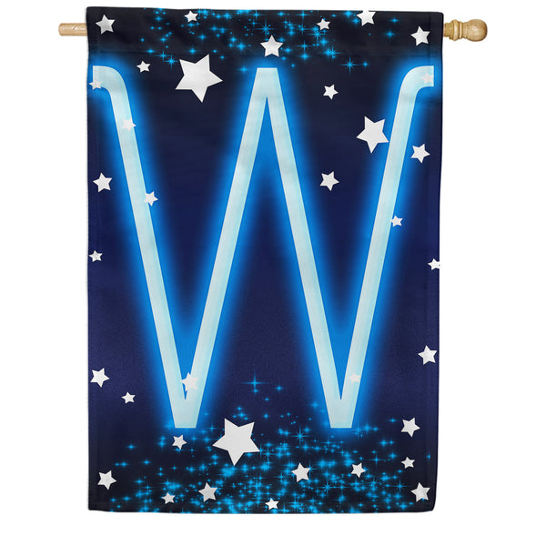 New Year Starlight Monogram House Flag