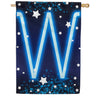 New Year Starlight Monogram House Flag