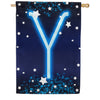 New Year Starlight Monogram House Flag