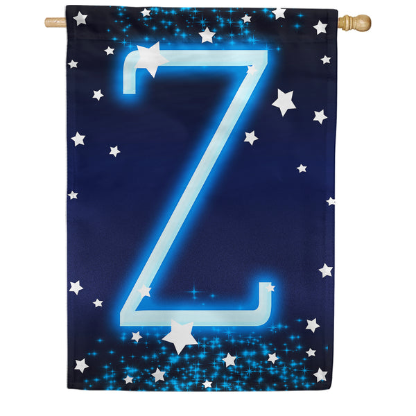 New Year Starlight Monogram House Flag