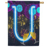 New Year Cheers Monogram House Flag