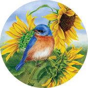 Custom Decor Accent Magnet - Bluebird Sunflowers