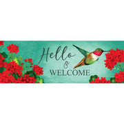 Custom Decor Signature Sign - Hummingbird Geranium