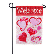 Toland Paper Hearts Garden Flag