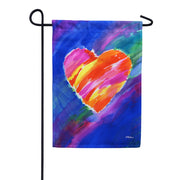 Toland Garden Flag - Heart in Blue