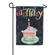 Toland Garden Flag - Rainbow Cake Birthday