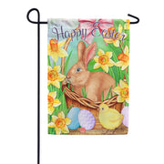 Toland Garden Flag - Easter Basket Bunny