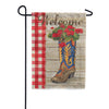 Toland Garden Flag - Welcome Boots