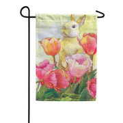 Toland Bunny Tulip Garden Flag