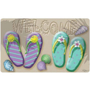 Toland Welcome Flip Flop Door Mat