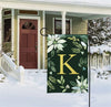 Poinsettia Joy Mono K Garden Flag