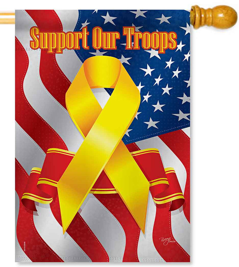 Support Our Troops - Yellow Ribbon/USFlag