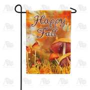 Happy Fall Mushrooms Garden Flag