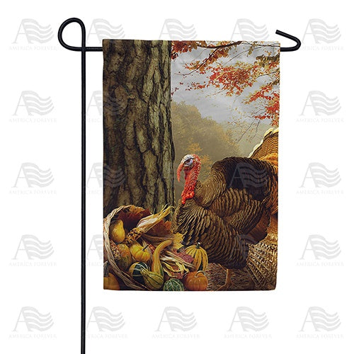 Turkey With Cornucopia Garden Flag