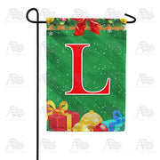 Merry Christmas - Monogram L Garden Flag