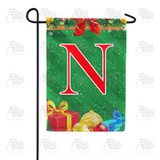 Merry Christmas - Monogram N Garden Flag