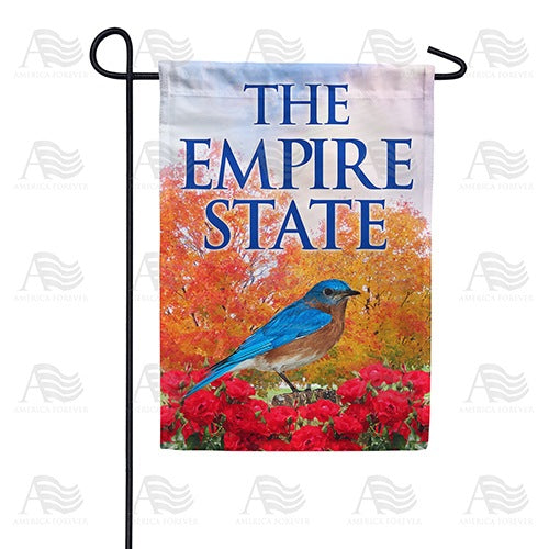 New York-Bluebird & Roses Garden Flag