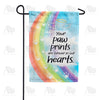 Paw Prints On My Heart Garden Flag