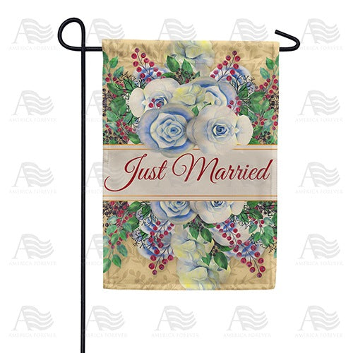 Just Married Garden Flag