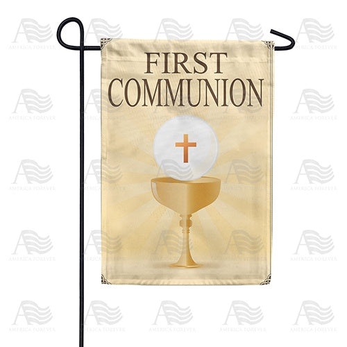 First Communion Garden Flag