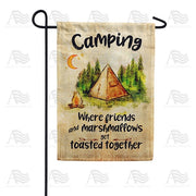 Campfire Toasts Garden Flag