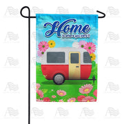 Our Travel Home Garden Flag