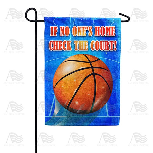 At The Basketball Court Garden Flag