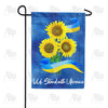 Ukraine Sunflowers and Ribbon Garden Flag