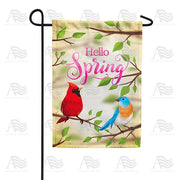 The Cardinal and the Bluebird Garden Flag