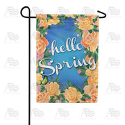 Orange Spring Flowers Garden Flag