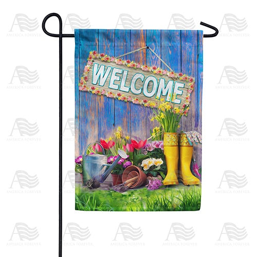 Garden Shed Welcome Garden Flag