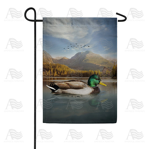 Mallard On Lake Garden Flag