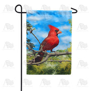 Handsome Mr. Cardinal Garden Flag