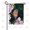 Bluebird In Cherry Tree Garden Flag