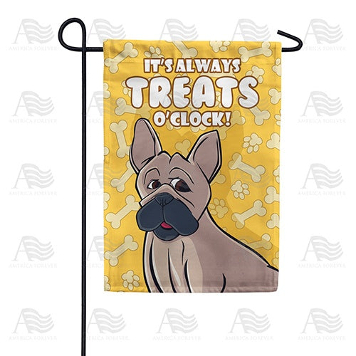 Treats O'clock Is 24/7! Garden Flag